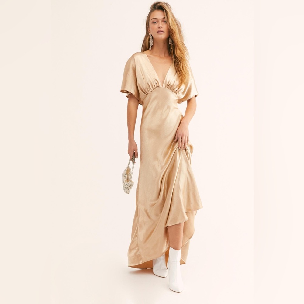Free People Beatrice Maxi Dress Champagne